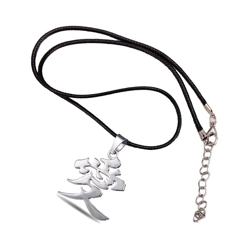 

Naruto Necklace Kazekage Gaara Ninja Chinese Love Symbol Christianity Buddhism Buddhist Pendant Religion Anime Jewelry Wholesale