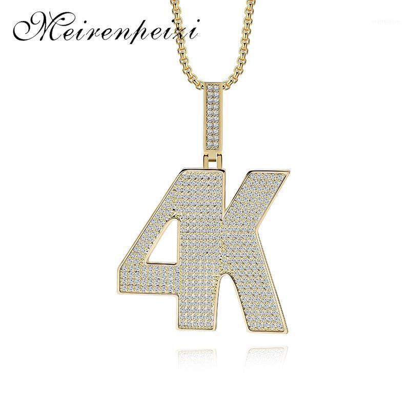 

2020 hip hop men and women 4K digital English alphabet style fashion pendant necklace geometric charm chain necklace jewelry1