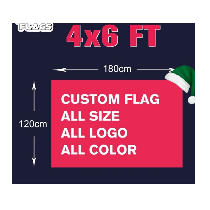 

Custom Flags Banners Cheap 100%Polyester 4x6ft Digital Printing Advertising Promotion with Your Personalized Logo Brass Grommets