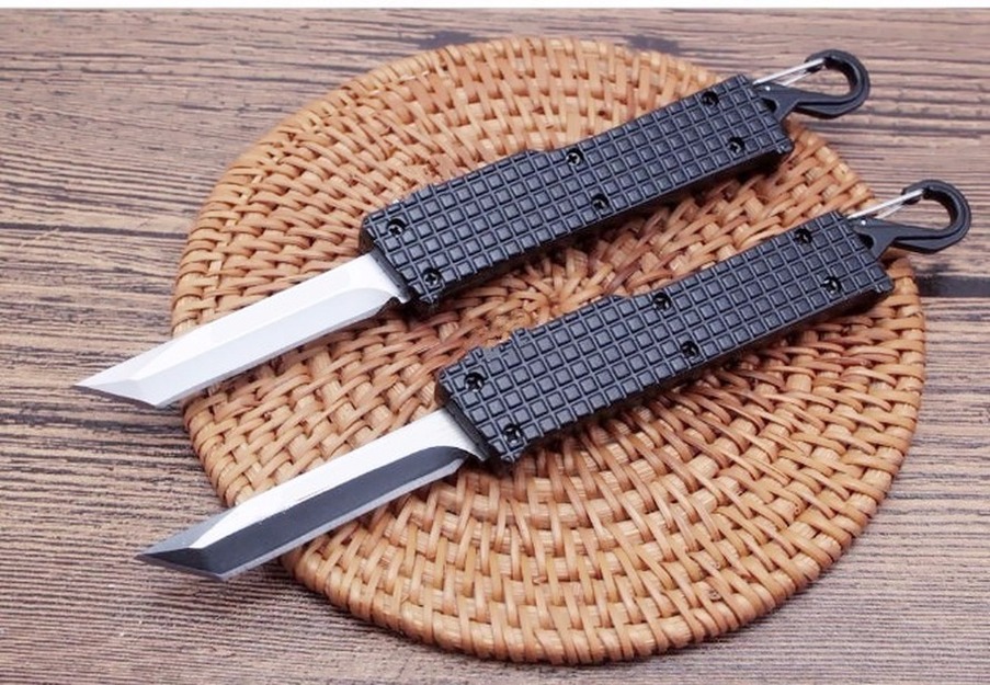 

butterfly mini keychain knife double action tactical self defense folding edc knife automatic knives auto knife a2956