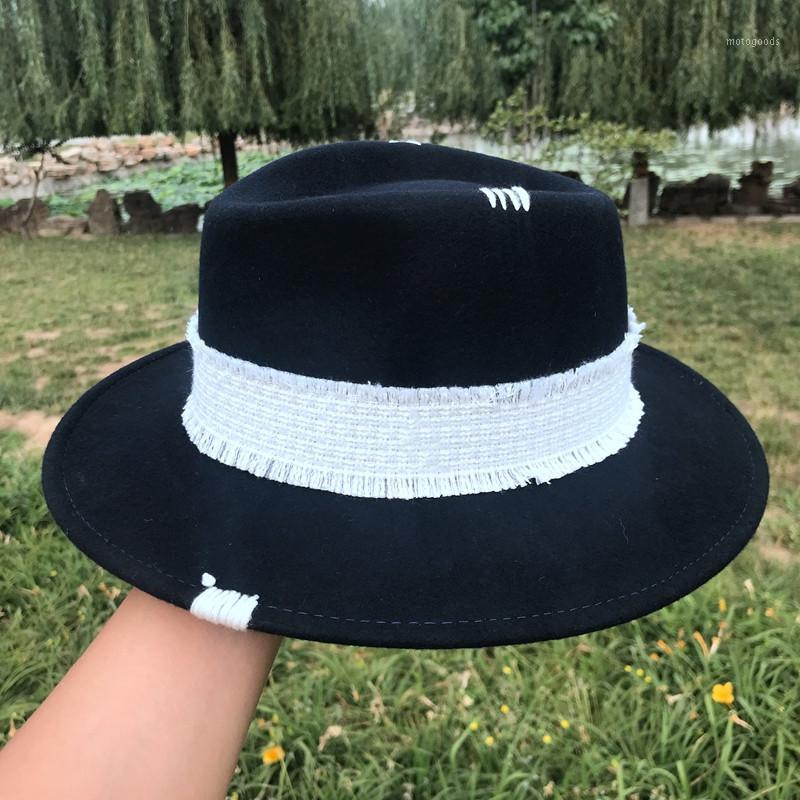 

Fedora About new autumn/winter warm wet wool hat hat fashion han edition joker ins Xuan elegant wind cowl1, Purplish blue