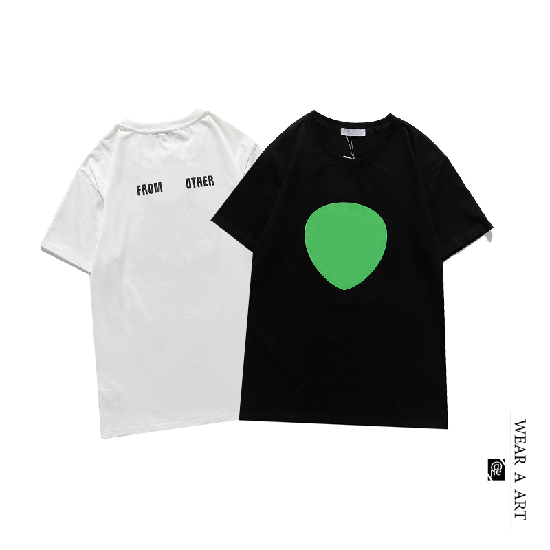 

Men O-Neck T-shirt Boy Geometric Print Alphabet T-shirt Male Breathable Top Streetwear Fashion Leisure Summer Young Trendy Loose New White, Black