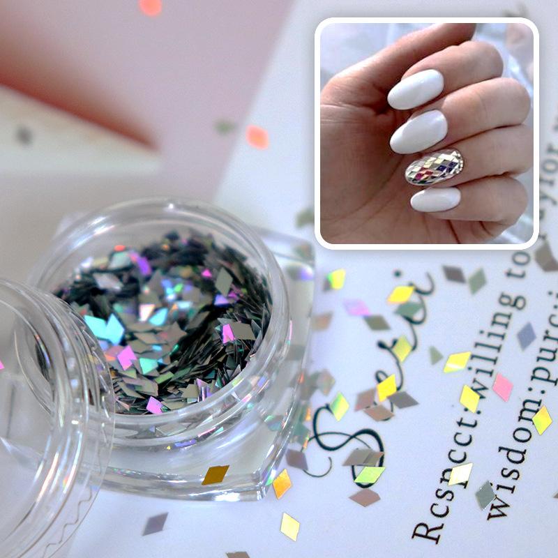 

1 box holographic AB laser special-shaped mixed shiny sequin glitter 2mm nail art Manicure Decorations accessories tool