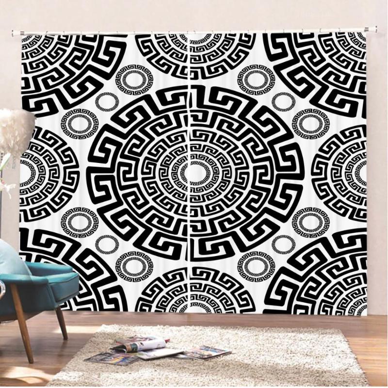 

European Fashion Curtains For Living Room Luxury Printing Blind Drapes Window Panel Fabric Curtain For Bedroom Shading Custom, As picture