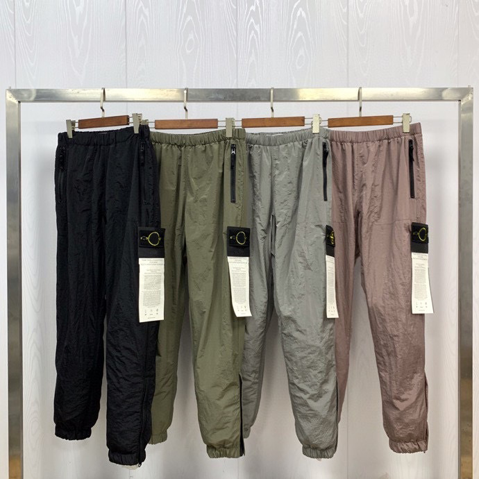 

21SS Spring Metal texture Men Compass Patched Pants Joggers Hiphop Men Casual Jogger Pants Technology Trousers