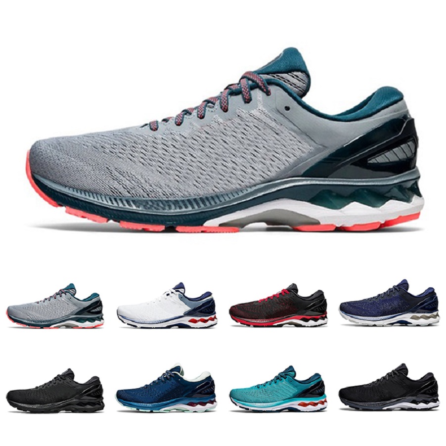 

2021 gel-kayano 27 men women running shoes trainers triple black white classic red techno cyan sheet rock mens outdoor sports sneakers 36-45, Color#1
