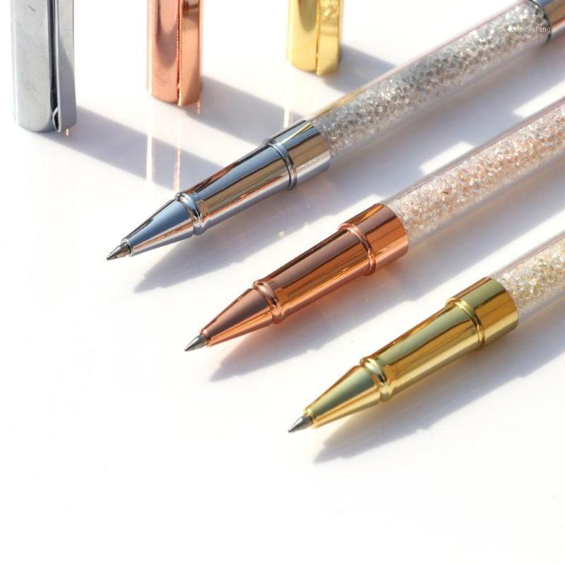 

Ballpoint Pens Metal Crystal Signature Pen Office Stationery Multi-color Delicate Gift, Blue;orange