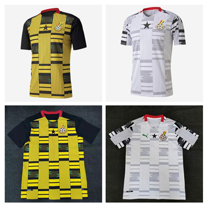 

ghana thomas national team shirt 2020 21 schlupp kudus j.ayew caleb ekuban samuel owusu home and away custom men's shirt, Black;yellow