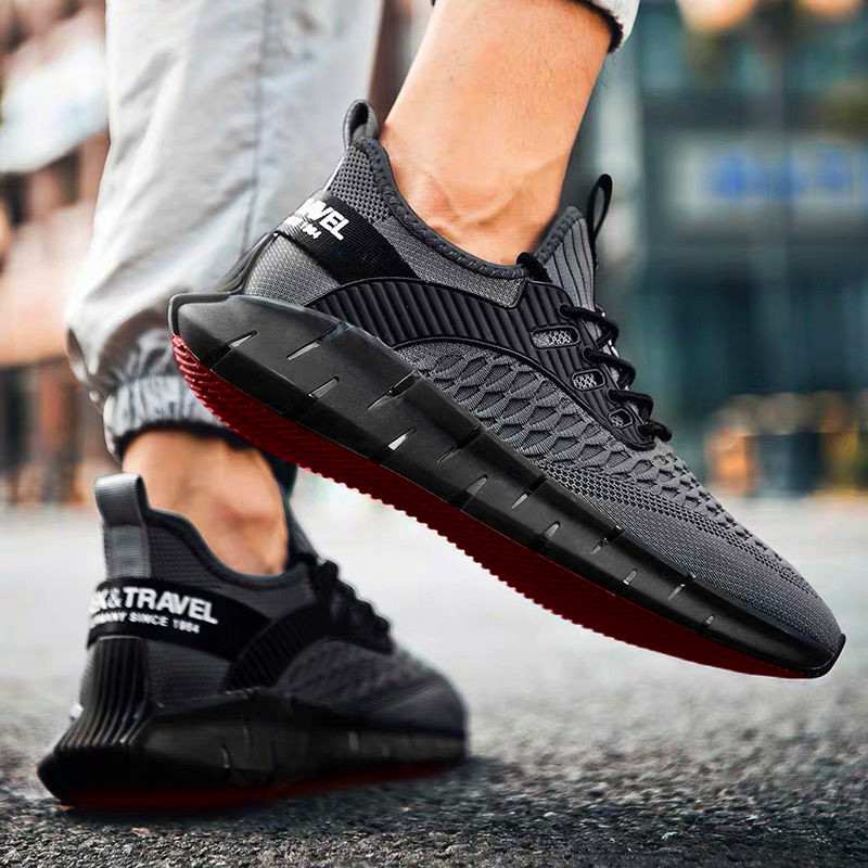 

Top quality New classic comfortable male casual high-quality shoes new sports with breathable wild mesh shoes, 124；black-124；