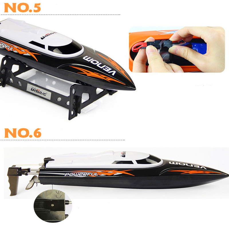 

New Udi001 Udi 001 2.4G 4CH RC Upgraded High Speed Boat Speedboat VS ft007 ft009 ft012 wl911 skytech h100 h101 rc boat, Black