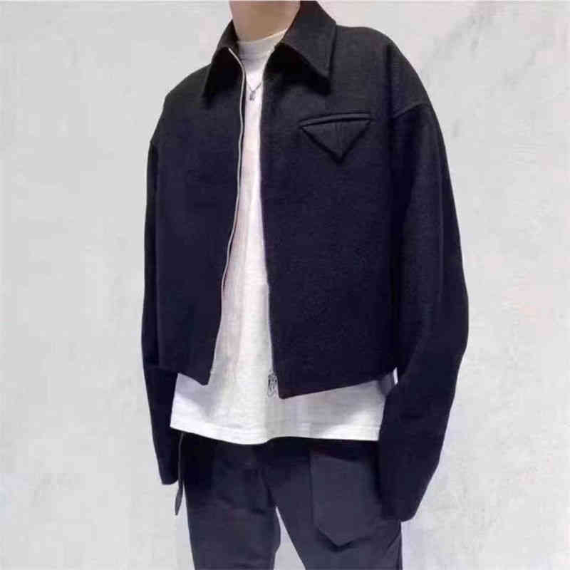 

Hip Hop Perfect Replica Bottega 22 Veneta Bv High Street Fashion Brand Zipper Cardigan Shorts Jacket Triangular Label Simple Versatile Men' Women, Black