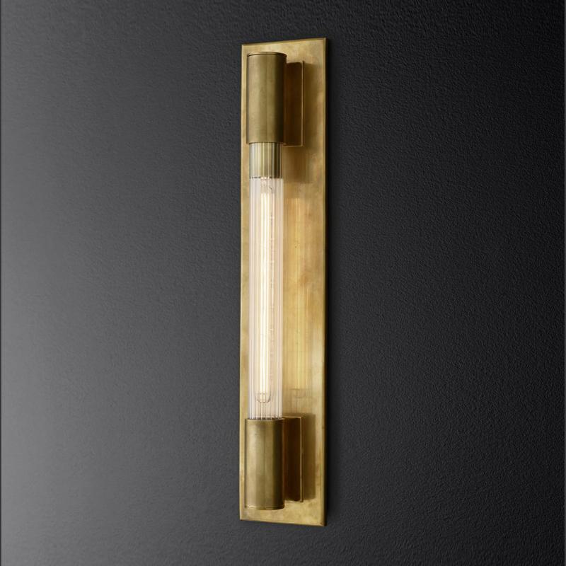 

Retro Glass LED Wall Lamp Gold/Black Body Bathroom Wall Light Bedroom Bedside Sconce Surface Mount Loft Deco
