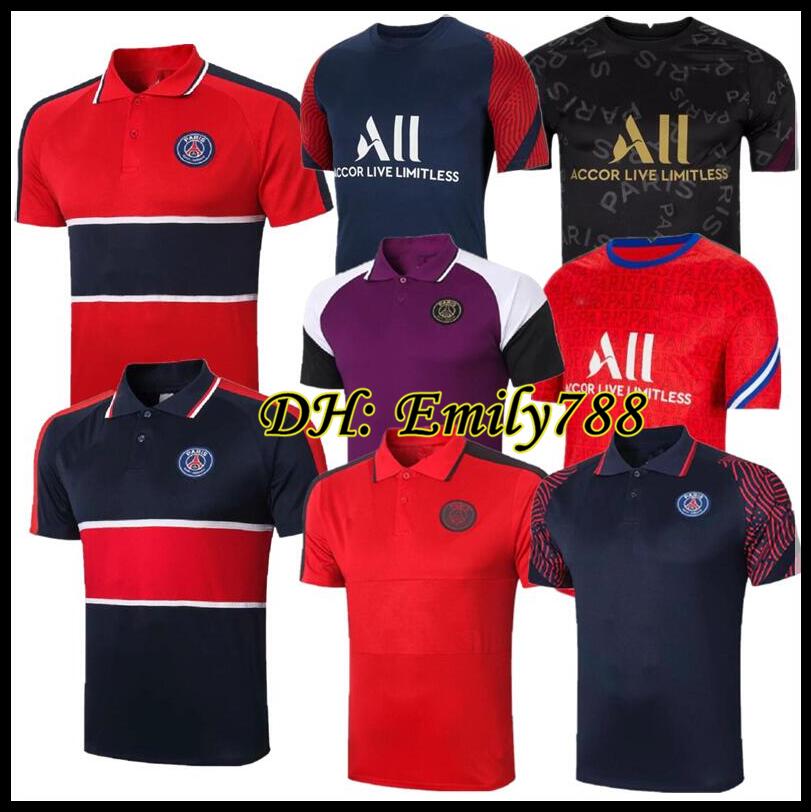 

Top quality paris soccer jersey polo 2020 2021 paris soccer polo shirt 20/21 paris maillot de foot men football polo shirt, Black;yellow
