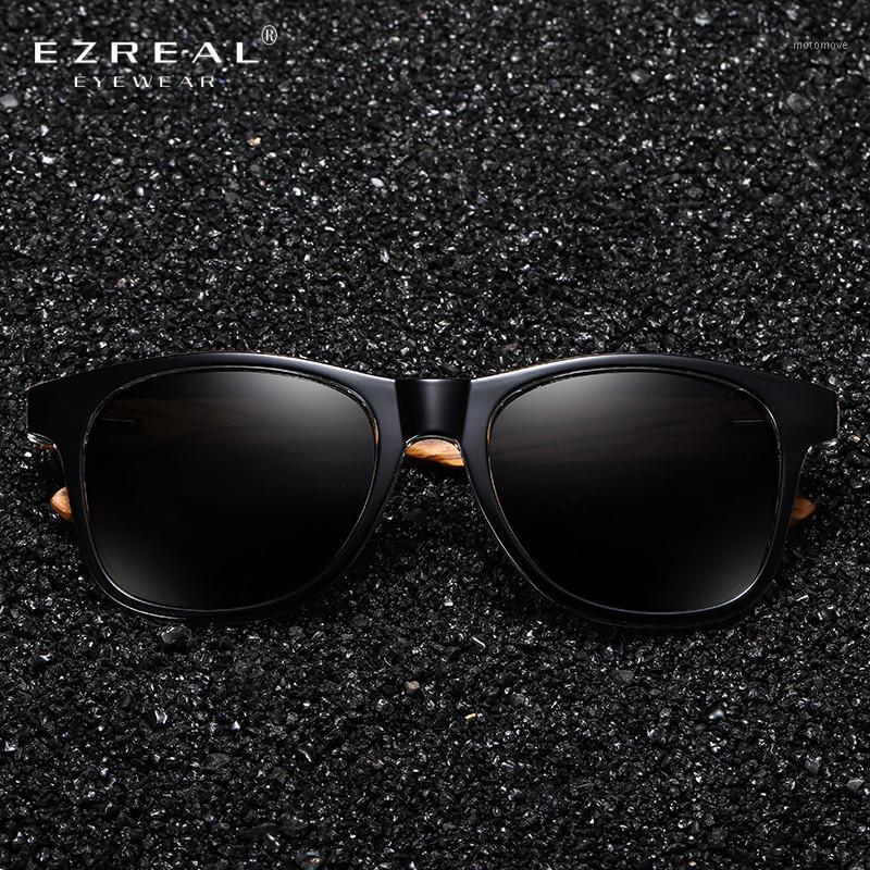 

EZREAL Simple Fashion Sunglasses Men Polarized Zebra Wood Sunglasses masculino1