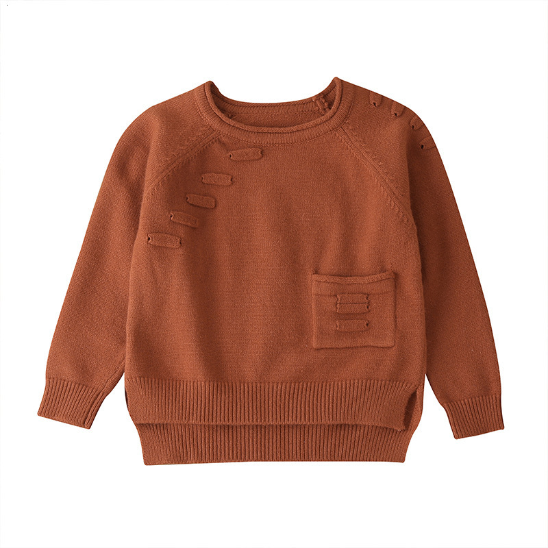 

2021 New Boys Autumn Winter Solid Sweaters Children Knitted Pullover Kids Outerwear Pure Cotton Age 3-7 Years L9rb, Sk-a804yellow