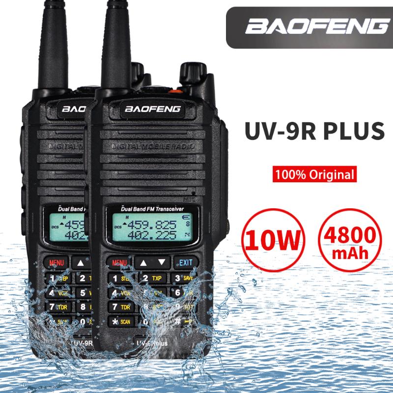 

2PCS Baofeng UV-9R plus 10W Walkie Talkie High Power Waterproof Protable CB Ham Hunting Radio UV 9R plus Dual Band Two Way Radio