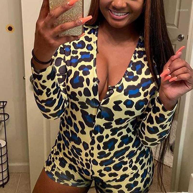 

Women Sleepwear Leopard Long Sleeve Short Jumpsuit Pajamas For Adults Summer Pyjamas Sexy Nightwear Lingerie Plus Size1, C ice cream