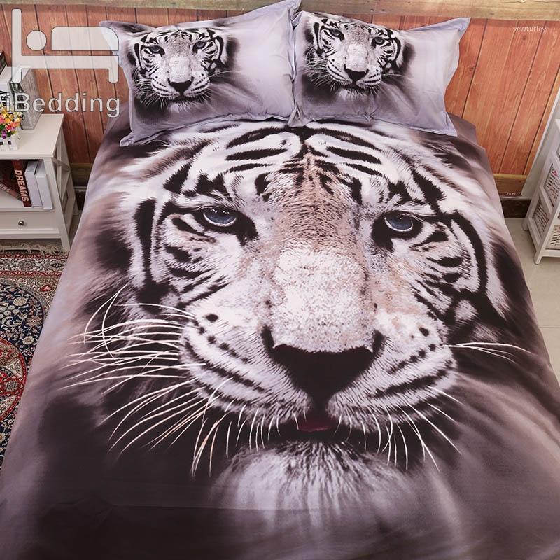 

3D Tiger Luxury Comforter Bedding Sets King  Queen Size Family Bed Cover Linen Duvet Cover Set Quilts Bed Sheet1, As pic