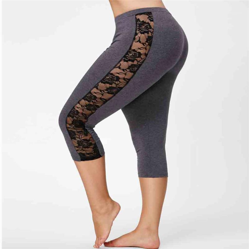 

Plus Size Skinny Womens Yoga Sport Pants Leggings Trousers Running Sports Elastic 5XL 2020 New Sexy Perspective Legging1, Gray