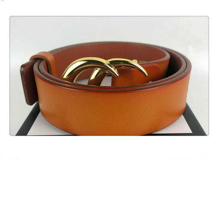 

Men Designers Belts Fashion Mens Genuine Leather Black And Brown Belt Women Big Gold g Buckle Classic Casual Waistband Ceinture, White