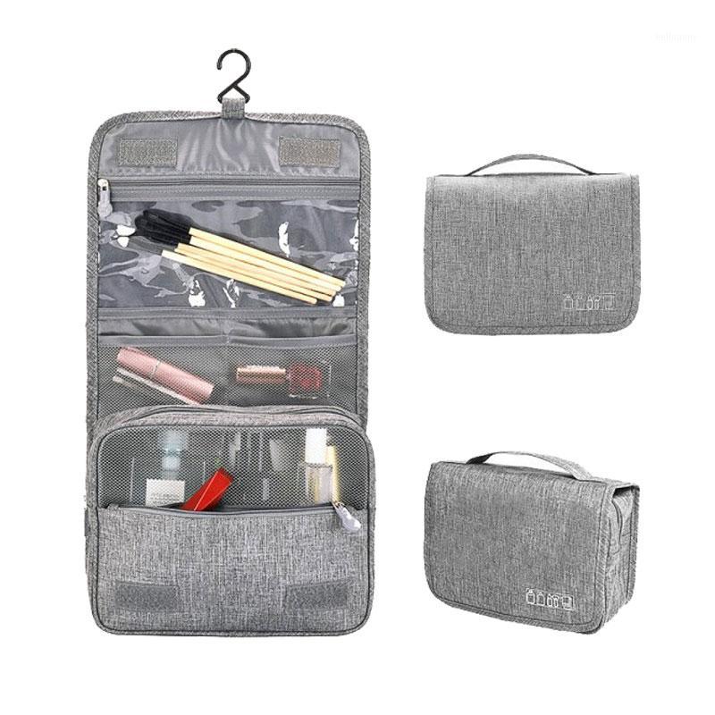 

Large Capacity Men Business Bath Wash Pouch Bag Hasp Vanitary Bag Travel Make Up Storage1, Black