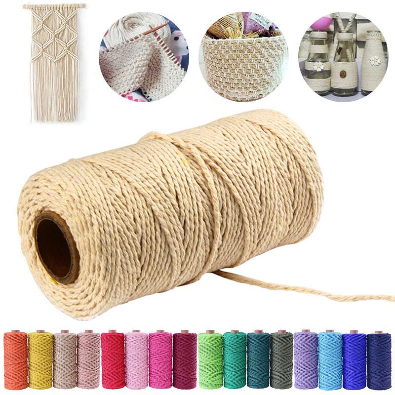 

2mm Cotton Rope Colorful Twine Macrame Cord String Thread For Party Wedding Decoration Accessory DIY Thread