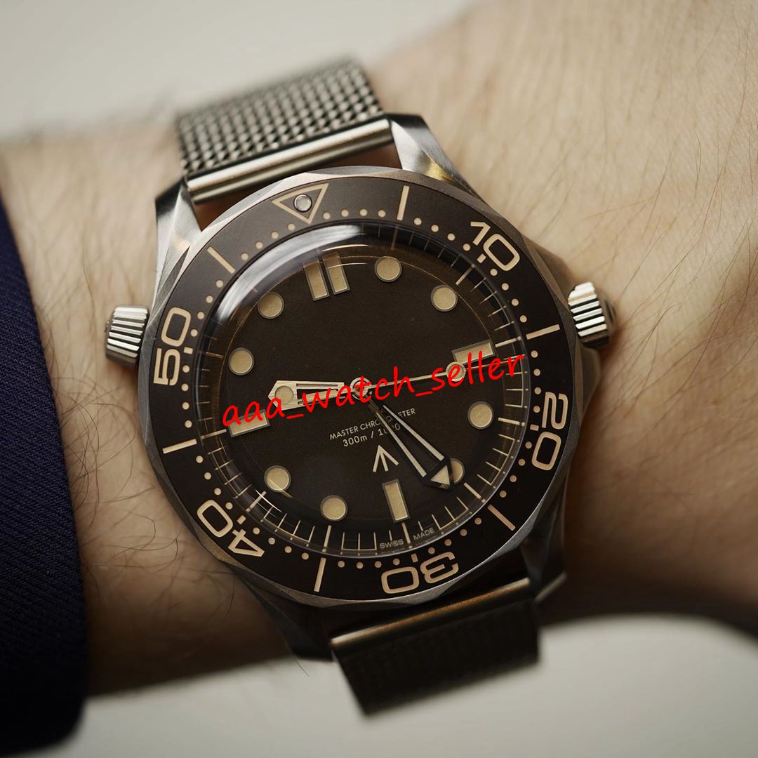 

Best quality No Time To Die 007 mens luxury watches Titanium Case 8806 Automatic movement with Original leather bag luminous wristwatches, P1