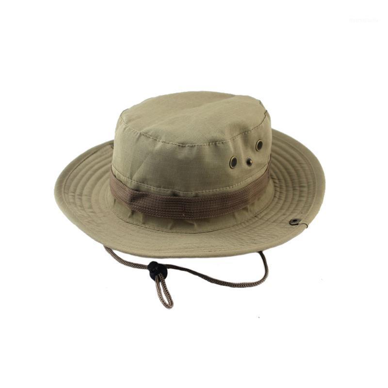

Men Women Sports Boonie Washed Cotton Twill Chin Camouflage Hunting Hat Travel Sun Cap Bucket Style Fisherman Hats1, As picture show