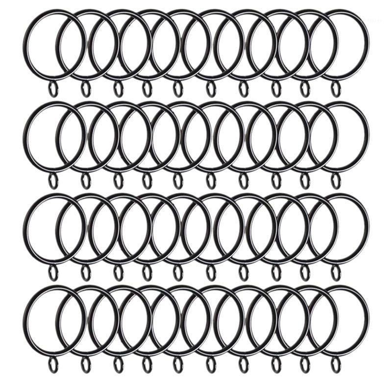 

40 Pack Curtain Rings, 38mm Internal Diameter Curtains Rings Hanging Rings for Curtains and Rods, black1