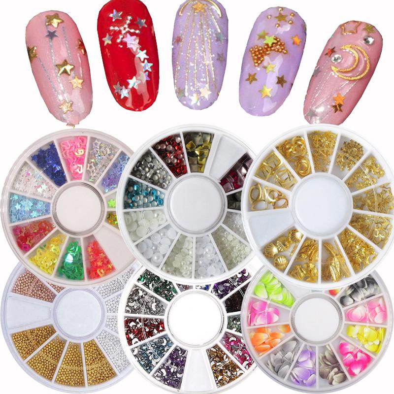 

Nail Art Rhinestone Decoration Gold Silver Bead Nail Art Stones Glitter Sequins Acrylic Metal Diamond Pearl 3D Accessories