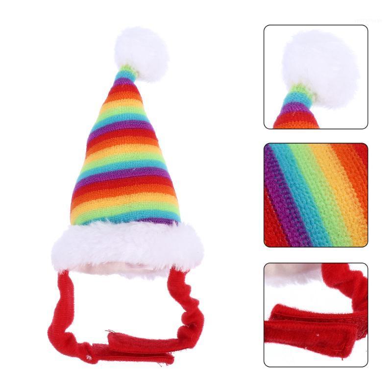 

2pcs Pet Christmas Hat Santa Claus Cap Headwear for Hamster Guinea1, As shown