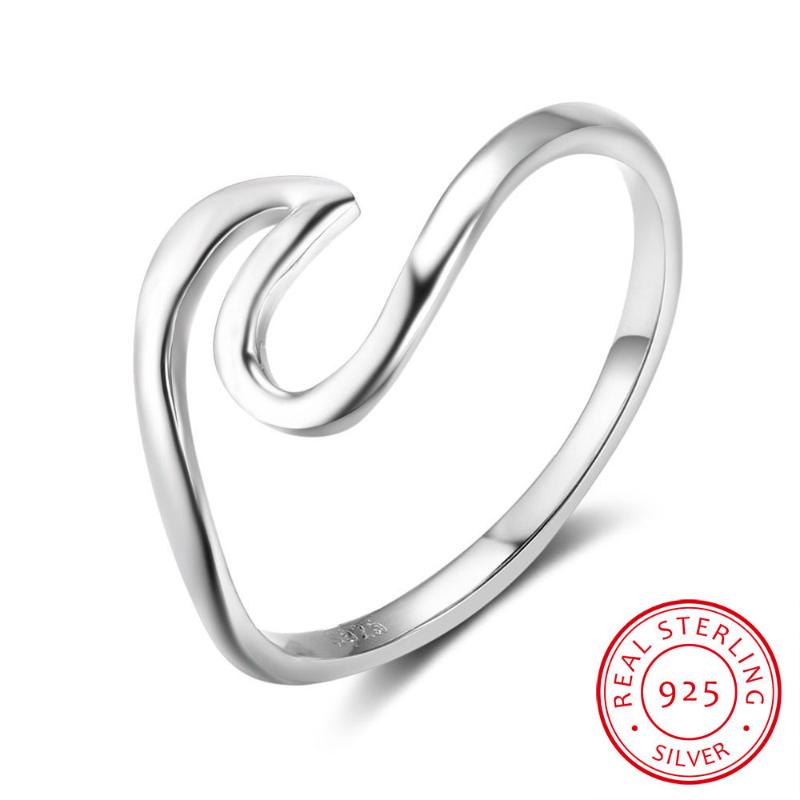 

Women 925 Sterling Silver Rings Fine Jewelry Silver 925 Simple Style Minimalist Female Finger Rings for Women Size 5 6 7 8 9 10