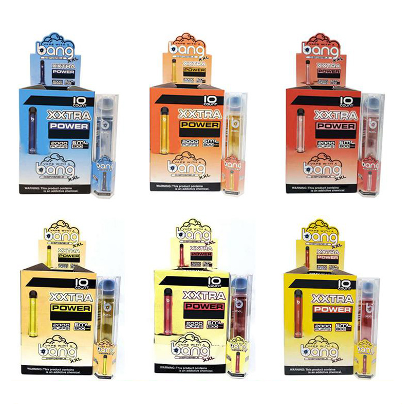 

Bang XXL Disposable Device 800mAh Power Battery Pre-filled 6ml 2000 Puffs Xtra Kits Vape Pen VS puff Bar Flow XTRA Plus