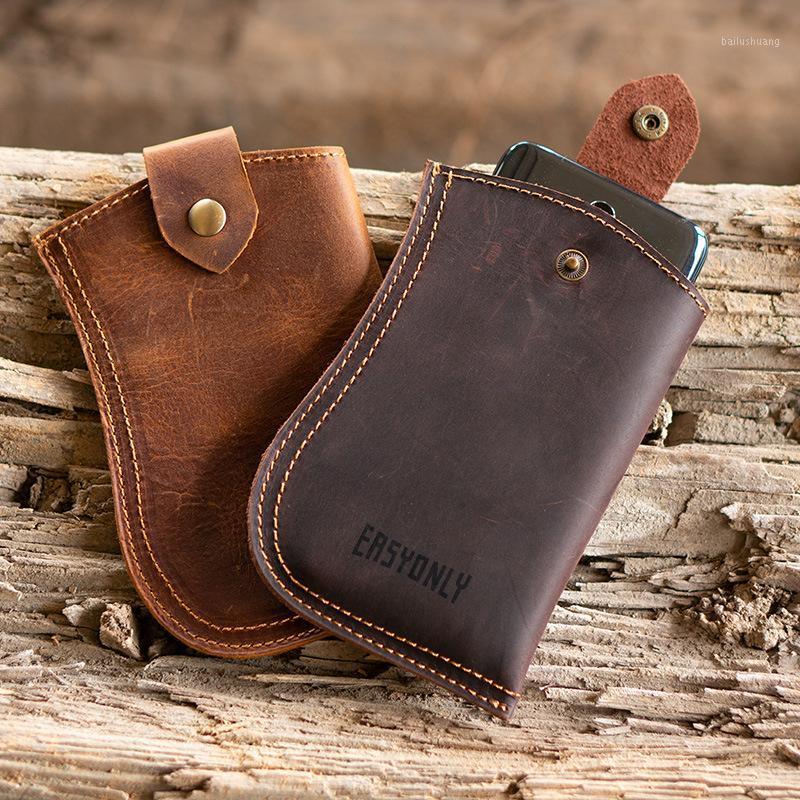 

Vintage Leather Belt Waist Bag for Men Running Mobile Phone Belt Bag Men1, Brown