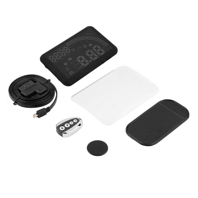 

Head UP HUD Time Display High Brightness Remote Control Over Speed Indication car