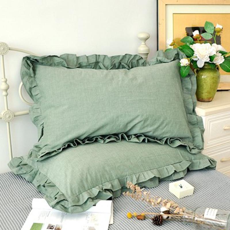

WLOME A pair of padded cotton single pillow large girl heart cute pair