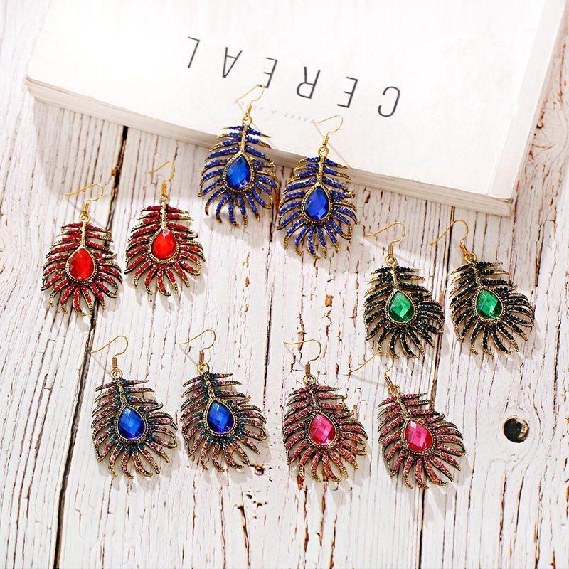 

Dangle & Chandelier 2021 Statement Tree Gold Alloy Earrings Drop For Women Vintage Stone Bead Femme Brincos1