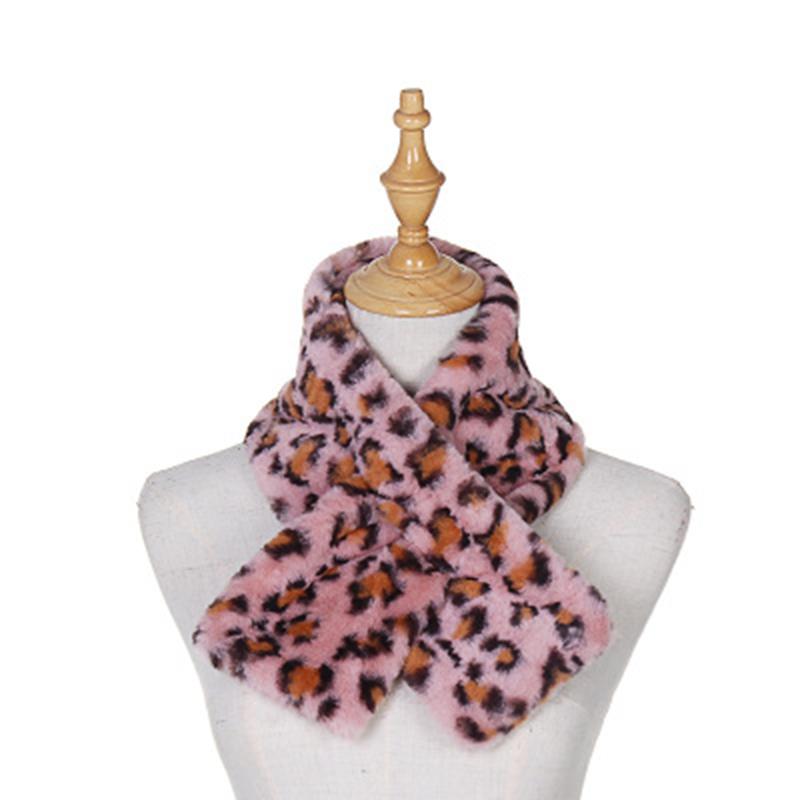 

Scarves Thick Leopard Plush Scarf Fashion Wild Autumn And Winter Warm Ladies Ordinary Length Grass Wool Female