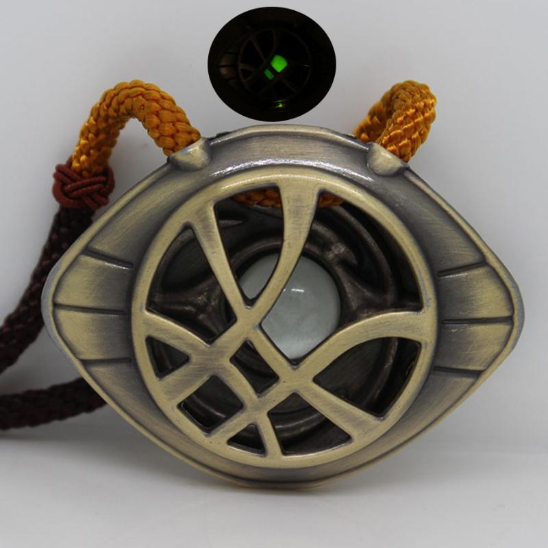 

Dropshipping Strange Necklace Glow in Dark Eye Shape Pendant Alloy Necklaces Movie Cosplay Jewelry Christmas Gift GLOWING