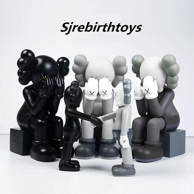 

Hot 28CM 1KG Originalfake KAWS HaiGuangCheng Companion Sitting position Figure With Original Box KAWS Action Figure model decorations gift
