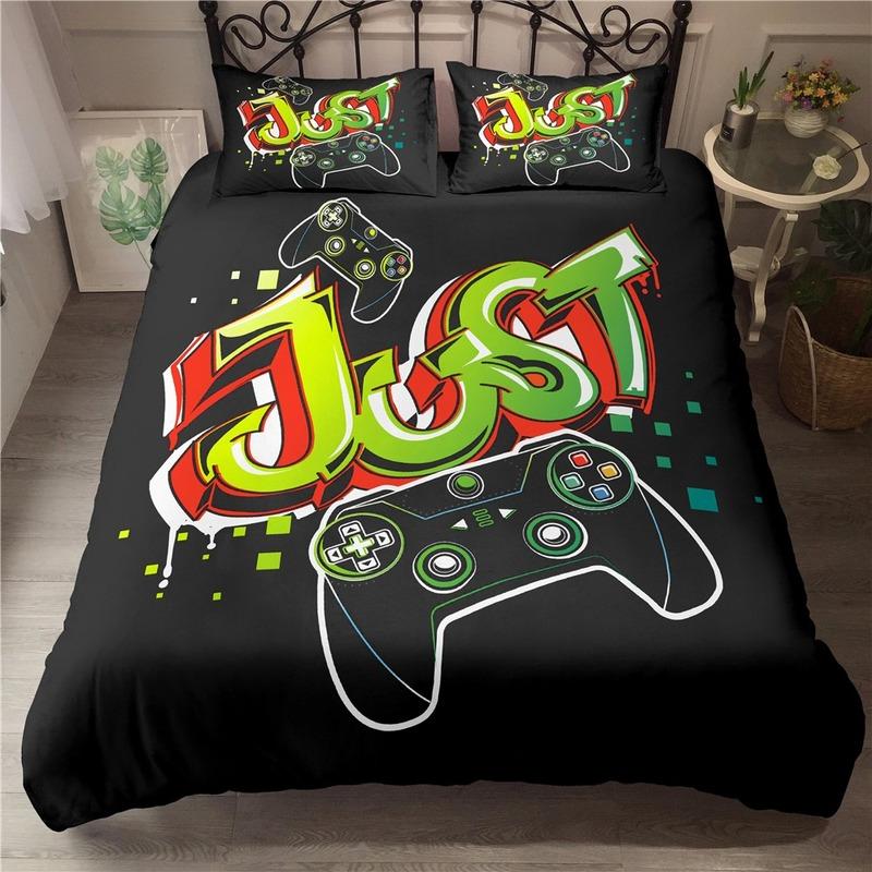 

Cartoon 3D Print Bedding Set Unisex Adult Kids Teens Gamepad Queen King Single Duvet Cover With Pillowcase Bedclothes Home Decor