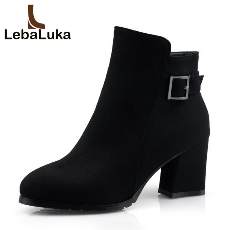 

Tuyoki Size 31-43 Women Ankle Boots Warm Plush Fur Woman Shoes Winter Ladies Short Boots Fashion Zipper Ladies Footwear, Brown cloth