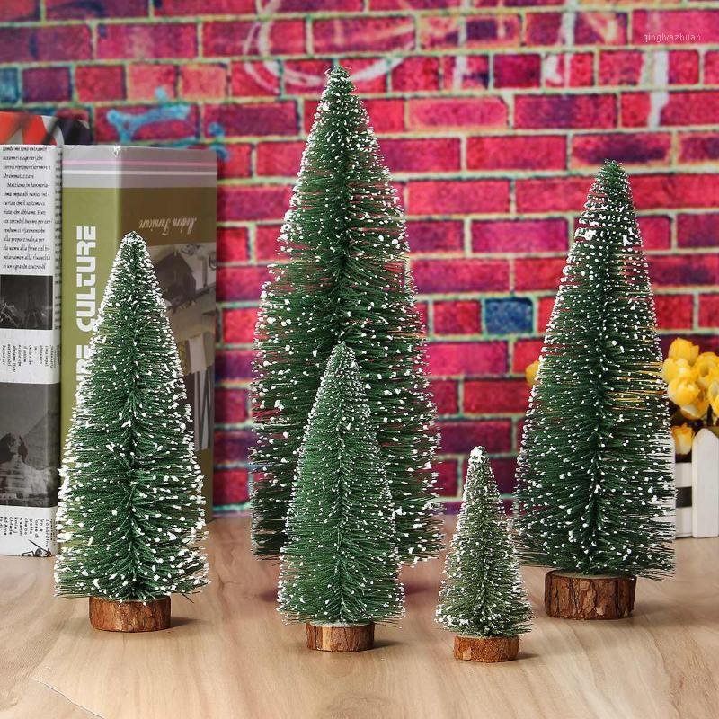 

Mini Christmas Tree Pine Needle Flocking Stained White Cedar Decoration Small Christmas Tree Mini for New Year Xmas Gift1