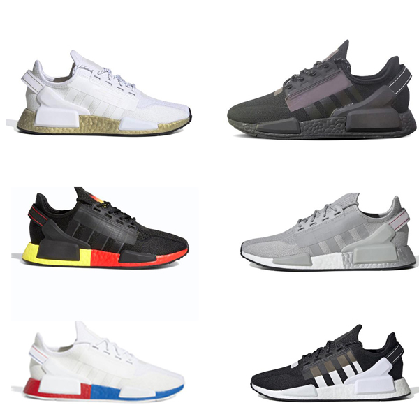 

2021 NMD Human Race Hu Trail PK Sneakers infinite Species Breath though BBC Running Shoes Multi-Color White Men and Women Trainers With box