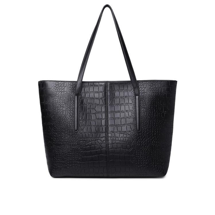 

Crocodile PU Leather Hand Bag Women Top Handle Designer Women Alligator Tote Bags Large Capacity Lady Designer Bags Luxury, Black