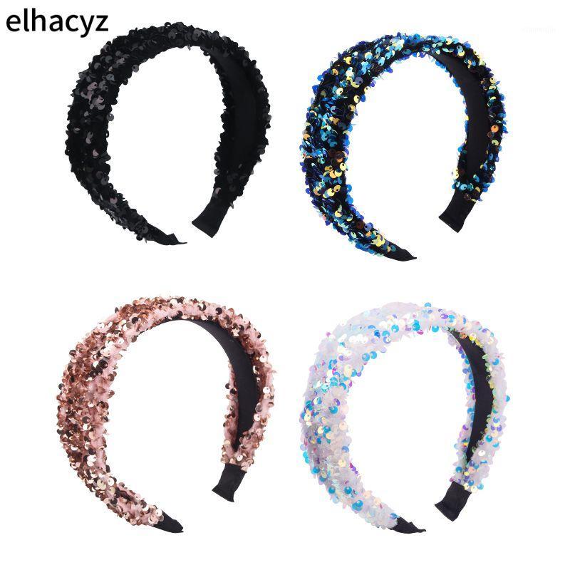 

4pcs/lot Design Sparkly Reversible Sequins Sponge Headbands Hair Bands For Women Daily Party Girls Accessories1 Accessories