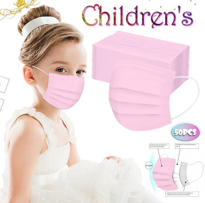 

Children Colorful designer masks solid color Kids mask dust proof Child Mask Pink red purple yellow green 100pcs1