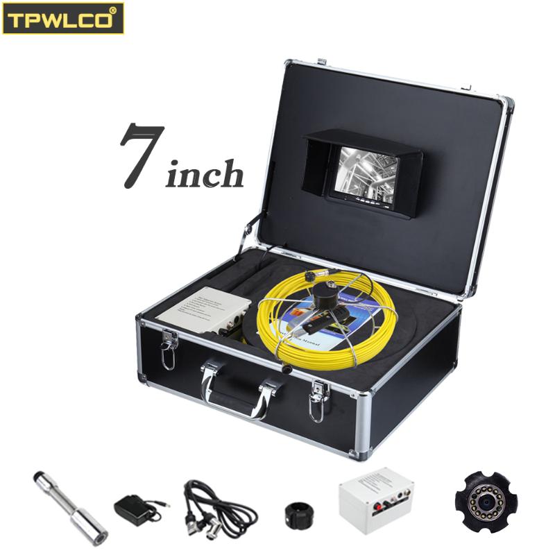 

720P HD 1000TVL 23MM Pipeline Endoscope Inspection With 12pcs LED Light Adjustable Sewer Drain Pipe Industrial Camera 20M