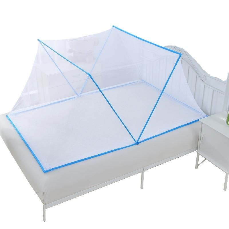 

Portable Baby Crib Mosquito Net Tent Multi-Function Cradle Bed Infant Foldable Adult Size Custom Made Fabric Mesh Insect, Baby blue