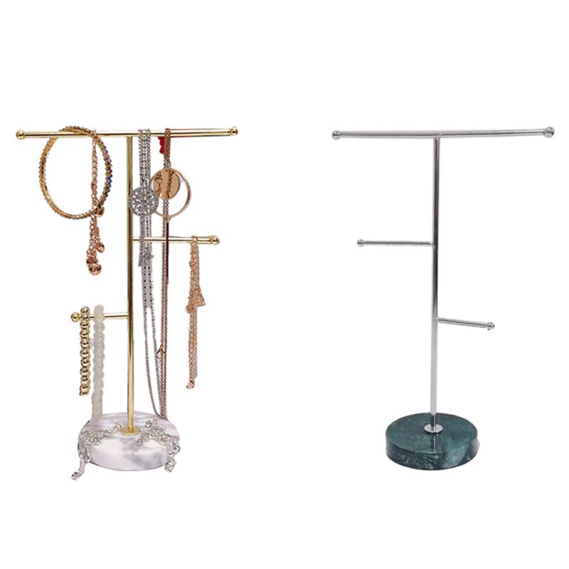 

Marble Jewelry Rack Creative Electroplated Iron Storage Bedroom Dressing Room Decoration Rack Finishing